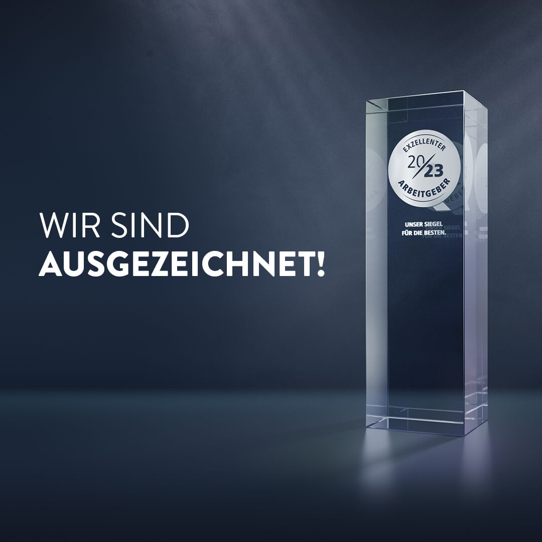 Exzellenter Arbeitgeber 2023 Trophäe Social Media